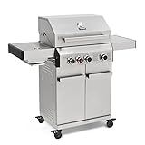 TAINO PLATINUM 3+1 Gasgrill komplett Edelstahl Sear-Burner Power-Zone...