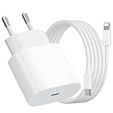 USB C Ladegerät mit iPhone Ladekabel, 20W Schnellladegerät, iPhone...