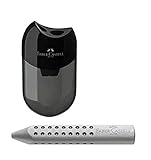 Faber-Castell 183500 Doppelspitzdose, Gehäusefarbe: schwarz/transparent (1 Spitzer +...