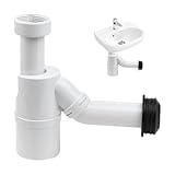 Flexible Abflussrohr, Waschbeckenabflussrohr - Anti-Clogging-Entwässerungsrohr...