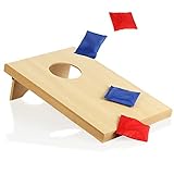 COM-FOUR® 5-teiliges Cornhole-Spiel - Wurfspiel im Freien für Kinder und Erwachsene -...
