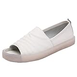 Loafers Damen Mokassins Flache Schuhe Slip On Schuhe Slipper Peep Toe Lederschuhe Bequeme...