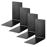 Alco-Albert 4301-11-4 - Buchstützen aus Metall, 4 Stück, schwarz, 14 x 14 x 8,5 cm, für...