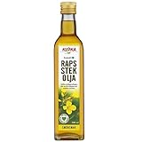 Rapsöl zum Braten, mit Buttergeschmack 0,5L Glas I 100% kaltgepresstes Qualitätsrapsöl...