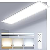zemty LED Panel Deckenleuchte 80x25 cm, 35W 4000LM Deckenlampe Flach mit Fernbedienung...