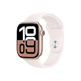 Apple Watch Series 10 (GPSr, 46MM) - Aluminiumgehäuse Roségold mit Light Blush Sport...