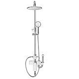 KESIMO Badezimmer Dusche Mischbatterie Set, Einstellbares Regenduschsystem mit 6...