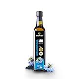 Kräuterland Bio Schwarzkümmelöl 500ml, gefiltert, kaltgepresst, vegan, reich an...