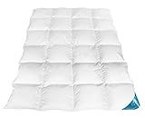 Daunendecke 135x200 cm Natur-Daunen Ganzjahres Decke Steppdecke Daunendecken...