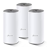 TP-Link Deco E4 Mesh WLAN Set (3er Pack), AC1200 Dual Band Router & Repeater (Reichweite...