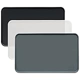 KaraLuna© Basic Silikon Unterlage 60x40 cm, grau I rutschfest Napfunterlage...