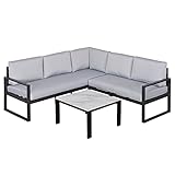 Outsunny 3-TLG. Gartengarnitur Gartenmöbel-Set Gartenset Sitzgruppe mit...