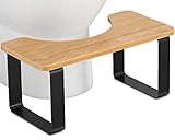JIAPAIDUO Metall mit Holz-Toilettenhocker, 7 Zoll / 17.8CM Badezimmer-Kothocker...