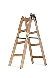 DRABEST - Holzleiter - für Malerarbeiten - 2X 4 Sprossen - m lang - bis 150 kg -...