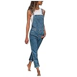 Generisch Jeans Latzhose Damen Jeans Latzhose RöHrenjeans Latzjeans Slimline...