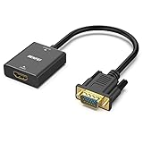 BENFEI HDMI Buchse auf VGA Stecker Adapter mit 3,5 mm Audio Klinkenstecker, Unidirektional...