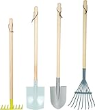 small foot Gartenwerkzeug-Set aus Holz und Metall, Gartenspielzeug für Kinder ab 3 Jahren...