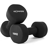 KG PHYSIO Neopren Hanteln Set - Inkl. Fitnessposter mit 32 Übungen,...