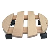 Unbekannt Pflanzenroller Holz MASSIV rund 30 cm bis 120 KG