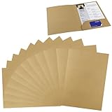 12 Stück Kraftpapier Dokumentenmappe Mappe A4 Präsentationsmappe mit Kartenschlitzen...