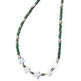 LEIDJGUN Acryl-Blumen-Schlüsselbein-Kette und trendige Perlen-Choker-Halskette, süße...
