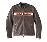 HARLEY-DAVIDSON Herren Lane II Biker Motorradjacke aus Leder mit Protektoren Männer...