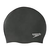 Speedo Unisex Erwachsene Plain Moulded Silicone Cap Schwimmkappe, Schwarz,...