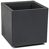 Ondis24 Blumenkübel Caro Beton Optik Pflanzkübel auf Rollen aus Kunststoff 100% Recycled...