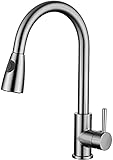 Lan-shop Badezimmerhahn, Wasserhähne, Küchenarmatur, gebürstetes Nickel, herausziehbare...