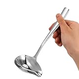 Saucenlöffel Suppenkelle mit Ausgießer 18,5 cm Edelstahl Schöpflöffel Kleine...