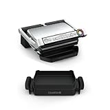 Tefal GC714D OptiGrill + Kontaktgrill mit Backschale | 2000 W |6 voreingestellte...