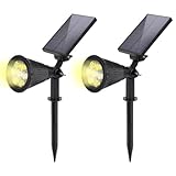 SALCAR 2 Stück Solarlampe für außen mit Erdspieß, Solarleuchten für Außen mit 1800...