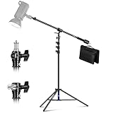 NEEWER Luftgepolstertes Aluminium Lichtstativ, 3m verstellbares Fotostativ mit...