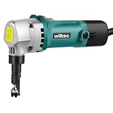 Wiltec Blechknabber 500 W mit Schnitttiefe bis 2,5 mm, Blechnibbler mit um 360° drehbarem...