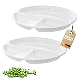 Westmark Mikrowellen-Menüteller mit 3 Einteilungen, 2 Stück, Durchmesser: 25 cm,...