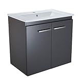 Waschbecken mit Unterschrank Bilbao 60cm Breit Waschplatz Schöner Badchrank mit...