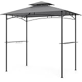 RELAX4LIFE Grillpavillon Wetterfest, BBQ Grill Pavillon mit Doppeldach,...