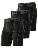Runhit 3er Pack Herren Kompressionsshorts Kurz, Baselayer Laufunterwäsche...