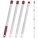 1PC Moppstiel Ersatz 4-Sektionen Einstellbare Edelstahl Kompatibel Mit Vileda Spin Turbo...
