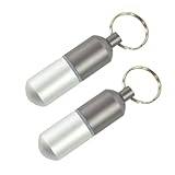 BUSDUGA 4411 2er Set Notfallkapsel aus Aluminium 9x2cm, Geldversteck wasserdicht,...
