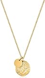 day.berlin Damen Halskette in Gold 18k vergoldet, 45+5cm variable Länge, feine...