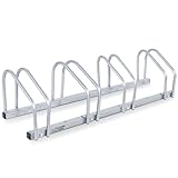 CCLIFE Fahrradständer Boden für 4 Fahrräder mit Reifenbreiten bis 65 mm Eisen...