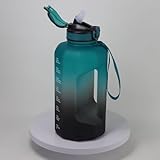 GLEKGLEK Große Trinkflasche 2,2 Liter, Sport Trinkflasche Fitnessstudio, Trinkflasche Gym...