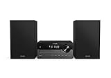 Philips M4505/12 Mini Stereoanlage mit Bluetooth (DAB+/UKW Radio, USB, CD, MP3-CD, 60 W,...