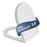 Toilettendeckel mit Absenkautomatik D-Form Weiß, Antibakterieller &...