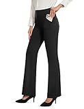 Desol Damen Bootcut Flare Yogahose, Lange Schlaghose mit 4 Taschen, Sporthose,...