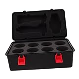 FELTECHELECTR Plastik Gyro Organizer Aufbewahrungsbox mit Griff Schwarze Robuste...