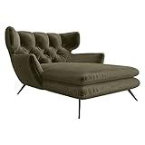 piolo Claire Longchair, 126 cm x 160 cm x 95cm in Velvet Oliv, 120kg maximale Bealstarkeit...
