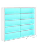 KIMENICH Sammlervitrine, 5-stöckige Glasvitrine mit LED-Beleuchtung, hängende...