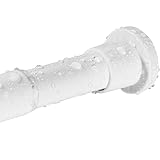Duschvorhangstange ohne Bohren Weiß 73-194cm, Ausziehbar Teleskopstange für...